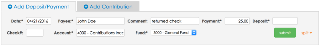 Issuing Refund Example
